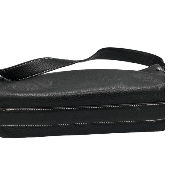 Brighton Bag Black Pebble Grain Leather Zip top Style D 238024 Baguette y2k - Picture 6 of 10